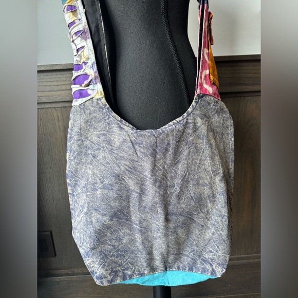 India Boutique Multicolor Boho Hippie Patchwork Shoulder Bag NWOT - Picture 5 of 7